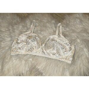 Vintage Vassarette 70-244 Second Skin Satin Bra WF Zebra Print Womens 38B White